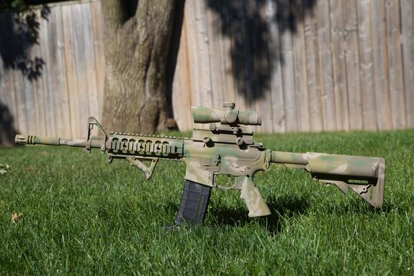 VFC M4 Duracoat Multicam 4 layers of base coat